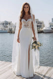 Vestido de Noiva Longo de Cetim Aplicado a Sereia de Marfim com Fenda