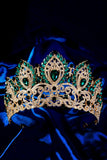 Concurso de Rainha do Baile de Cristal de Luxo Tiara Coroa Dourada