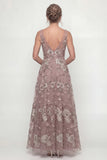 Vestido Comprido Floral Rosa Brilhante para Mãe da Noiva
