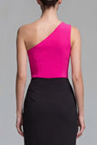 Vestido Midi Justo ao Corpo Rosa e Preto para Cerimónia com Racha