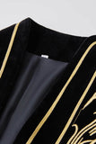 Blazer masculino verde aberto com bordado geométrico