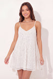 Vestido de Graduação Mini Vestido de Graduação Mini Vestido de Graduação Branco Linha A A-Line Brilhante