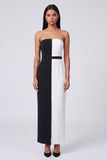 Vestido Maxi Bodycon Preto e Branco Desnudo
