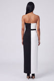 Vestido Maxi Bodycon Preto e Branco Desnudo