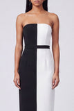 Vestido Maxi Bodycon Preto e Branco Desnudo