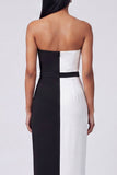 Vestido Maxi Bodycon Preto e Branco Desnudo
