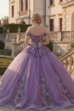Vestido de baile ombro descoberto, vestido roxo e franzido com franz, vestido de quinceañera