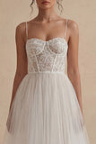 Vestido de Graduação Midi de Espartilho em Tule Branco