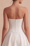 Vestido Mini Corset Branco A String Sem alças