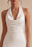 Cabresto simples Um vestido branco sem costas