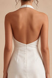 Cabresto simples Um vestido branco sem costas