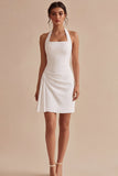 Vestido branco pequeno Bodycon Caber Ajustado