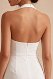Vestido branco pequeno Bodycon Caber Ajustado