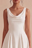 Vestido de Graduação Mini Linha A com gola branca