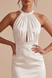 Vestido Mini Branco Bodycon Caber Franzido
