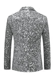 Jaqueta masculina de misangas com lepalas douradas douradas brilhantes