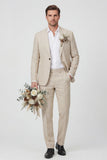 Fato de casamento masculino de 2 peças com lapela Sky Blue Peak