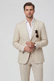 Fato de casamento masculino de 2 peças com lapela Sky Blue Peak