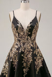 Vestido Curto Festa Assimétrico Alças Finas Preto Brilhante