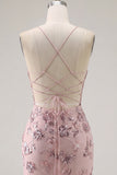 Blush Bodycon Bodycon Necker Halter Corset transparente Vestido de Lantejoulas Homecoming