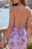 Blush Bodycon Bodycon Necker Halter Corset transparente Vestido de Lantejoulas Homecoming