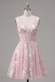 Vestido de Regresso a Casa Floral Corselado Corselado Cor-decote em A-A