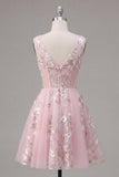 Vestido de Regresso a Casa Floral Corselado Corselado Cor-decote em A-A