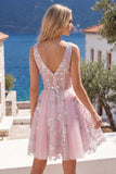Vestido de Regresso a Casa Floral Corselado Corselado Cor-decote em A-A