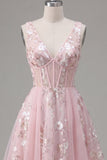 Vestido de Regresso a Casa Floral Corselado Corselado Cor-decote em A-A