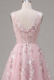 Vestido de Regresso a Casa Floral Corselado Corselado Cor-decote em A-A