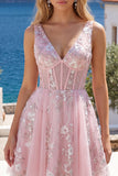 Vestido de Regresso a Casa Floral Corselado Corselado Cor-decote em A-A