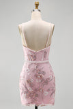 Vestido floral de regresso a casa Corset Corset Bodycon Corset Cor-de-Rosa