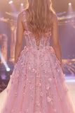 Vestido longo de concurso floral de espartilho com um ombro e um ombro transparente