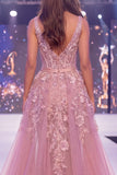 Blush de sereia, Corset transparente, Vestido longo floral de concurso com faixa
