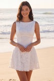 Vestido Mini Corset Linha A de Marfim