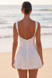 Vestido Mini Corset Linha A de Marfim