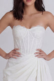 Vestido Branco Pequeno Branco Bodycon Corset Bodycon Corset Sem Alças