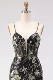 Vestido de Homecoming Bodycon com Espartilho Floral Corset Corset Rosa com Lantejoulas