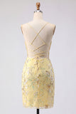 Vestido de Homecoming Bodycon com Espartilho Floral Corset Corset Rosa com Lantejoulas