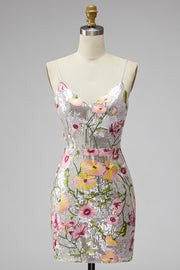 Vestido de regresso a casa com alças finas em marfim marfim brilhante