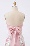 Vestido Mini de Regresso a Casa Bodycon Bodycon Rosa Claro com Lantejoulas