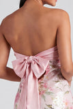 Vestido Mini de Regresso a Casa Bodycon Bodycon Rosa Claro com Lantejoulas