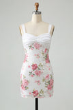 Vestido de Finalistas com Lantejoulas Bodycon Bodycon em Marfim, Laço