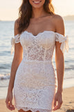 Vestido de noiva boémio, corset floral em marfim despenteado, com laços
