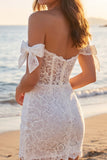 Vestido de noiva boémio, corset floral em marfim despenteado, com laços