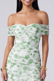 Vestido Maxi Rosa Floral Linha A com Abertura