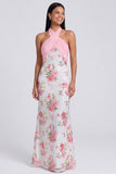Vestido Maxi Floral de Sereia Rosa Claro