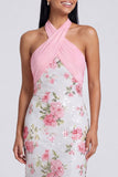 Vestido Maxi Floral de Sereia Rosa Claro