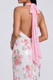 Vestido Maxi Floral de Sereia Rosa Claro