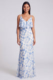 Vestido Maxi Floral Verde Claro Sereia